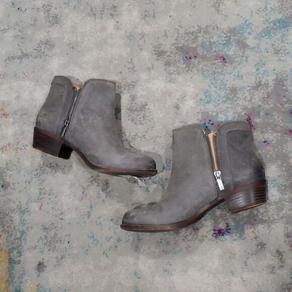 Lucky Brand Breah Leather Boots in Grey Size 8 - Picture 7 of 13